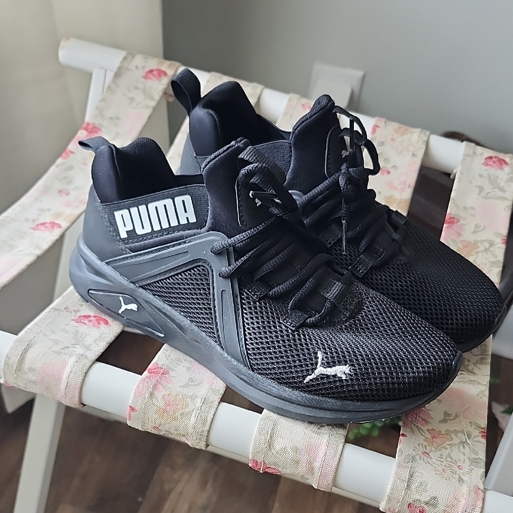 Puma Black Mesh Sneakers